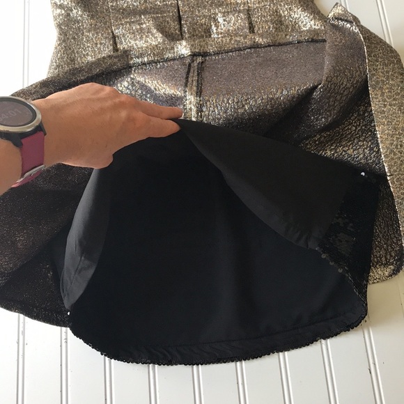Sachin & Babi cocktail mini dress metallic gold silver black mesh sequin NWT - Picture 9 of 16